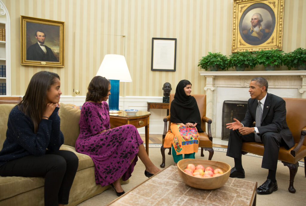 Malala Yousafzai Oval Office 11 Oct 2013 1