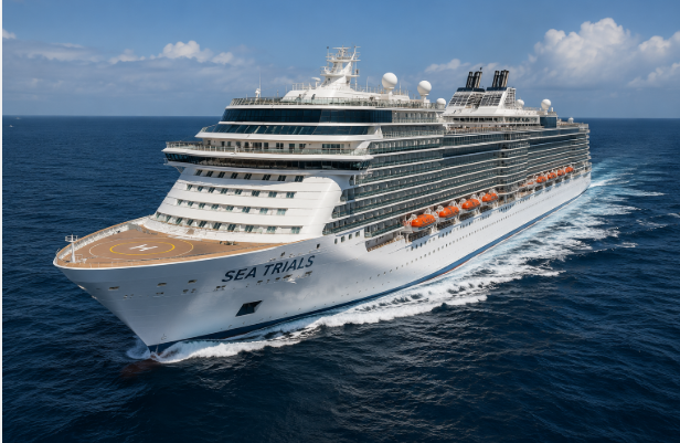 $200 Million Ship Construction | How 10,000 Workers Build Mega Vessel 3 mega ship sea trials testing in open ocean waves
