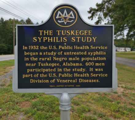 The Tuskegee Syphilis Study: 40 Years of Deliberate Medical Neglect (1932–1972) 2 Tuskegee Syphilis Study 1932 1972 US Public Health Service 399 Black men Alabama deliberate medical neglect untreated syphilis
