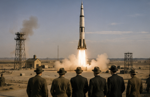Wernher von Braun Operation Paperclip NASA Saturn V rocket SS member slave labor Mittelwerk V-2 Dora concentration camp
