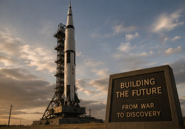 Operation Paperclip NASA Saturn V Apollo Moon landing Wernher von Braun Nazi scientists Space Race Kennedy Space Center
