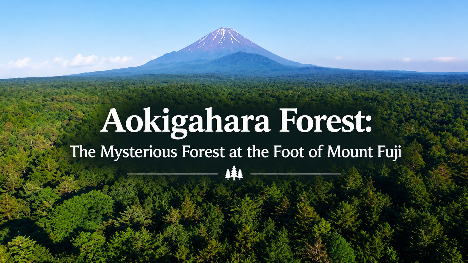 Aokigahara Forest and Mount Fuji in Yamanashi Japan